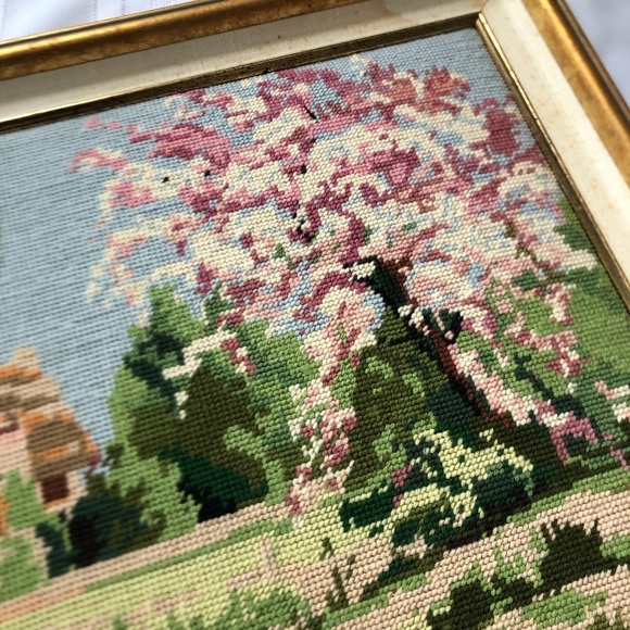 Framed Landscape Tapestry Art with Gold Frame - Picture 15 of 15